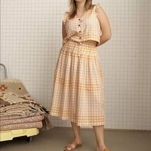 NWT Madewell Ombré Gingham Skirt